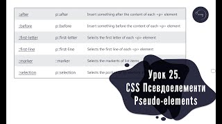 Основи HTML & CSS для початківців #25 - CSS Псевдоелементи / Pseudo-elements