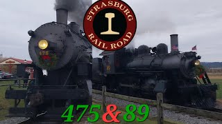 N&W 475 and CN 89: Christmas trains on the Strasburg Railroad (12/7-8/2024)