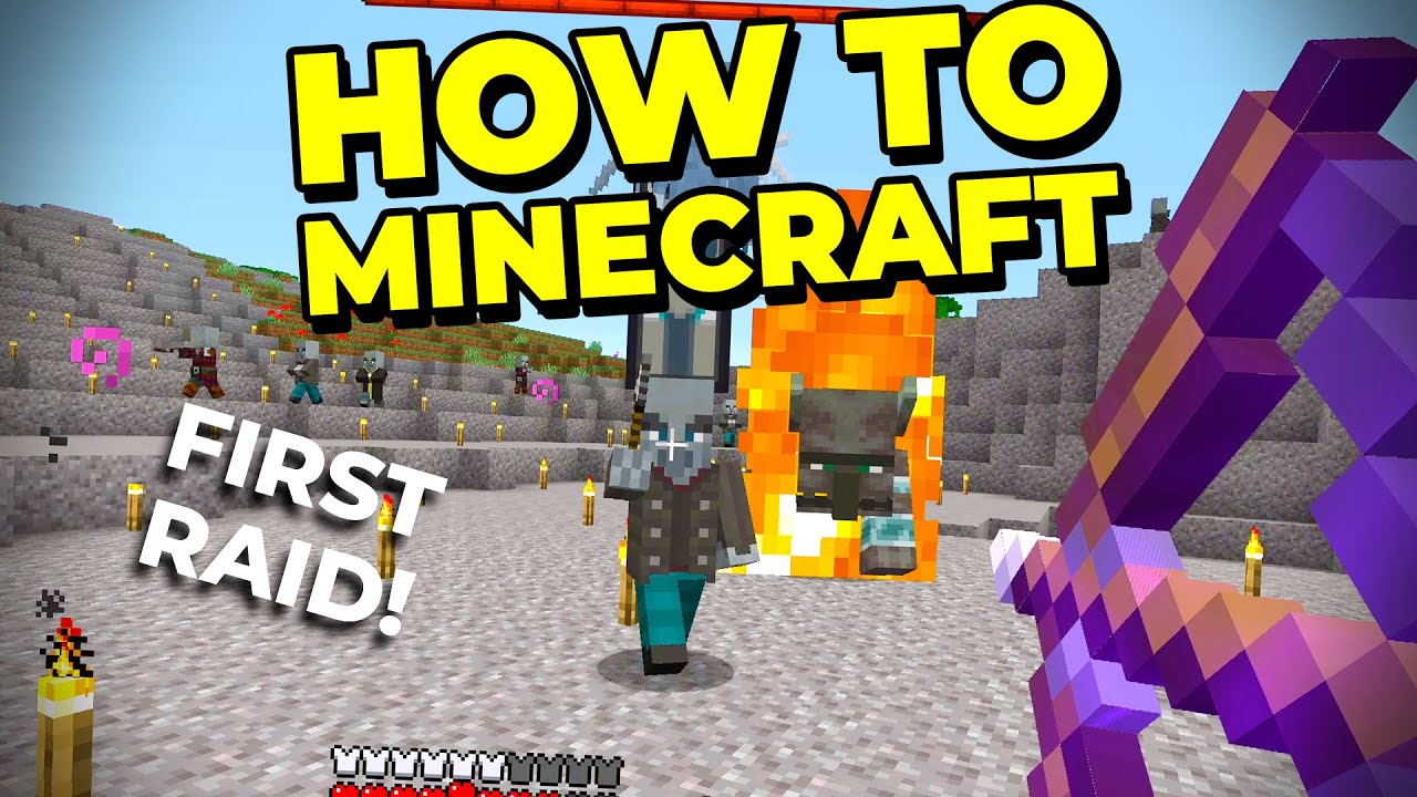 How To Defeat A Pillager Raid And WIN! - How To Minecraft #23 - YouTube