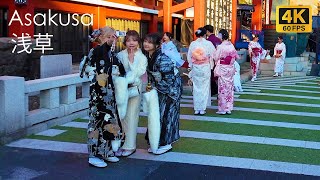 【4K60 HDR】 Asakusa Tokyo Walking Tour 2025年 浅草 初詣ウォーキングツアー