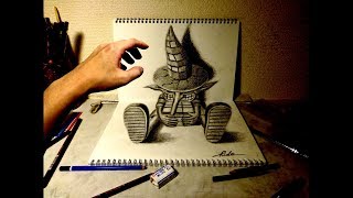 イラストが飛び出す！？ 鉛筆で描く3Dトリックアート