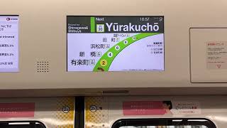 東京駅から有楽町　山手線　電車LCD(液晶ディスプレイ)