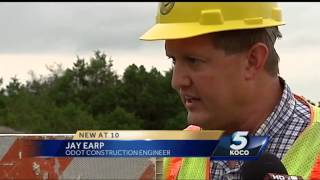 ODOT blasts rock slide in Arbuckle Mountains to drop unstable rock