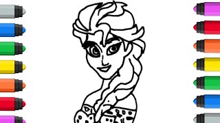 Easy Frozen 2 Elsa Drawing And Coloring | Frozen