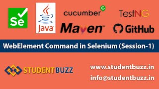 WebElement Commands In Selenium (Session-1) - StudentBuzz