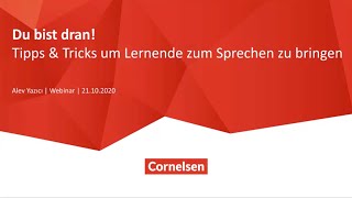 Webinar 10/20 | DaF | Tipps \u0026 Tricks um Lernende zum Sprechen zu bringen