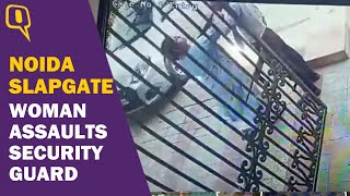 Watch | Another Noida Woman Repeatedly Slaps Security Guard Over 'Delay' in Opening Society Gate