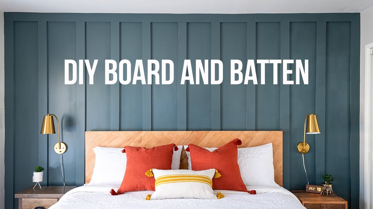 How To Install A Simple DIY Board And Batten Wall - YouTube