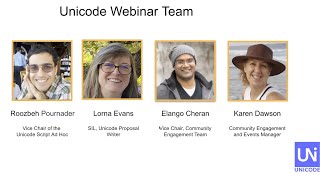 Unicode Scripts and Encoding Virtual Open House