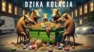 Dzika kolacja, śmieciowe żarcie. Wild supper, junk food