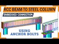 How to Install Anchor Bolts in Concrete Beam | Beam reinforcements | Steel Column fabrication | 3d