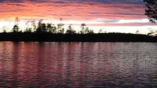 Lake Susijärvi,in Middle-Finland,in the afterglow.