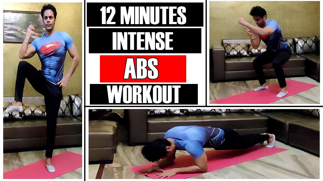 12 Minutes Intense Abs Workout Follow Along Youtube