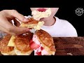 【咀嚼音】クロワッサンたい焼きを食べる cream croissant｜eating sounds｜asmr mukbang｜먹방