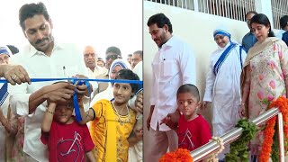 CM Jagan Ribbon Cutting With Orphanage Children | YS Bharathi | Nirmal Hriday Bhavan | Vijayawada