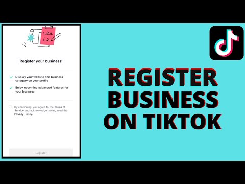 How To Register Business On Tiktok - YouTube