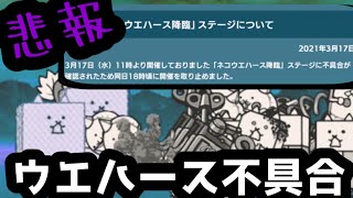 本能全開放スーパーネコロボットでネコウエハースと戦ったら、不具合起きてステージ消えた【にゃんこ大戦争】