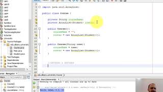 Java ArrayLists (University Example)