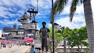 [4K] USS Missouri BB-63 Walking Tour 夏威夷珍珠港二战受降舰美国海军密苏里号战列舰徒步之旅