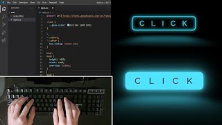 ASMR Programming - Button Glow Hover Effect Using CSS - No Talking