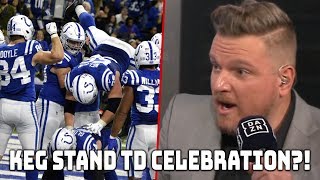 Pat McAfee Reacts to Quenton Nelson Keg Stand Celebration