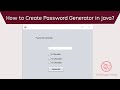 How to Create Password Generator in java?[Easy way]