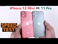 iPhone 12 Mini  vs  iPhone 11 Pro : Speed Test + Size Comparison + Ram Management