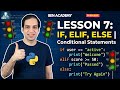Python for Beginners - Lesson 7: if, elif, else with Examples | Conditional Statements