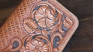 Hand Tooled Leather Medium Wallets