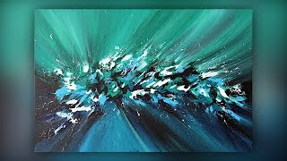 Abstract Acrylic Painting / Easy / Palette Knife / Demo #037