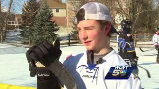 Mason family builds ice rink in backyard