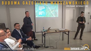 Budowa gazociągu warszawskiego - spotkanie informacyjne GazSystem // Łomianki // www.LOMIANKI.INFO