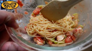 この夏絶対に食べて欲しいフルーツトマトの冷製パスタ - おまけ（鱧のペペロンチーノ）