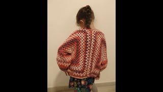 Cardigan Circolare Punto Granny