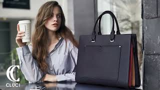 CLUCI ▏Women Briefcase💼Business Laptop Shoulder Bag💼