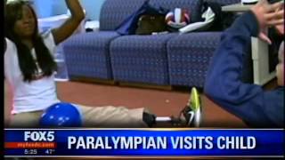 WTTG: Paralympic Volleyball Player Visits Pediatric Amputee