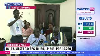 #EdoDecides2024: Announcement Of Election Results From Orhionmwon LGA