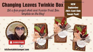 Stampin' Up! Changing Leaves, How to make a Pumpkin Spice Twinkie  Treat Box - Kitchen Table Stamper