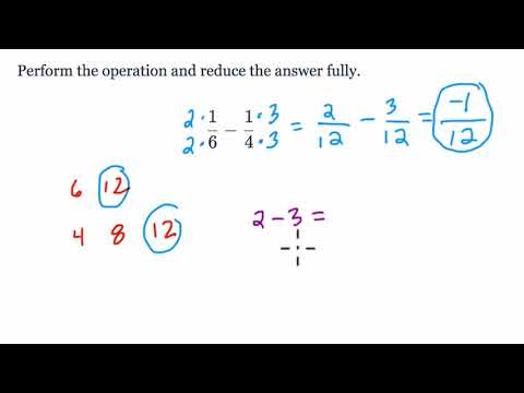 Fraction Subtraction with Negative Results Fraction Subtraction with Negative Results