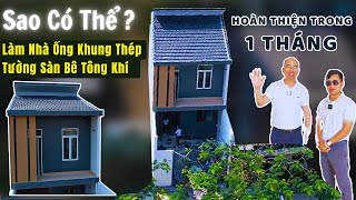 SỐC! 900 Triệu Nhà Khung Thép 2 Tầng Tại TP Huế Với Tường Sàn Bằng Bê Tông Khí Tiến Độ Chỉ 55 Ngày