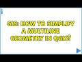 GIS: How to simplify a multiline geometry in QGIS?