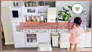 8 Things that make Play Kitchen more Functional | Montessori Kitchen Setup with WORKING SINK