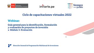 DGPMI: Módulo 3 Guía general de identificación, formulación y evaluación de proyectos de inversión