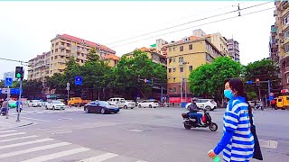 Walking in Guangzhou, street scene of Shanmulan Road, Liwan District