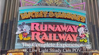 Thrill Cam: Mickey \u0026 Minnie’s Runaway Railway Complete Experience (4K)