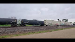 Westbound UP 8148 \u0026 UP 5934 Mixed Freight Train, UP \