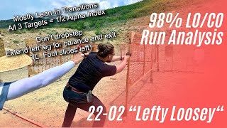 USPSA Classifier 22-02 “Lefty Loosey” — Limited Optics / Carry-Optics (LO/CO) Grandmaster Run (98%)