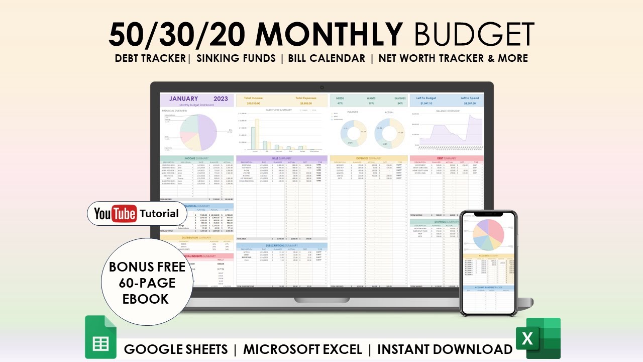 Monthly Budget Tutorial Youtube