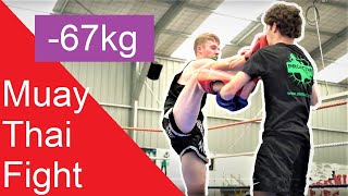 -67kg Muay Thai Novice Fight Logan Poletti vs. Oliver Giamblanco