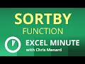 Excel SORTBY Function  |  Excel One Minute Functions Explained